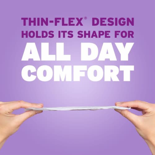 Poise Ultra Thin Incontinence Pads 4 Drop Moderate Absorbency Regular Pads Perspective: top