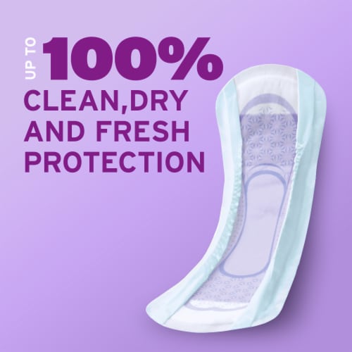 Poise Ultra Thin Female Incontinent Pad Regular Length 9.4 Inch Length 51397, Moderate, 60 Ct Perspective: top