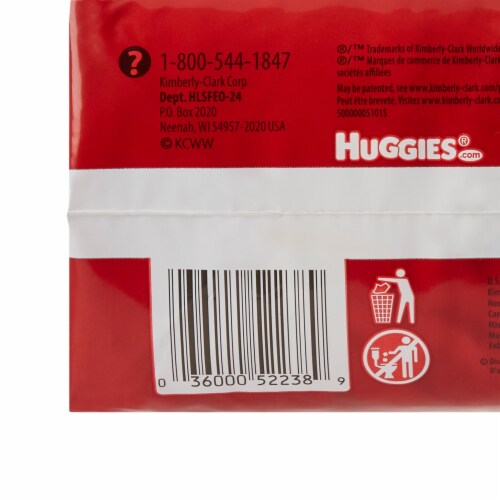 Huggies Little Snugglers Baby Diaper Newborn, Up to 10 lbs. 52238, 24 Ct Perspective: top