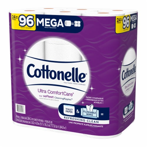 Cottonelle® Ultra ComfortCare® Mega Roll Toilet Paper Perspective: top