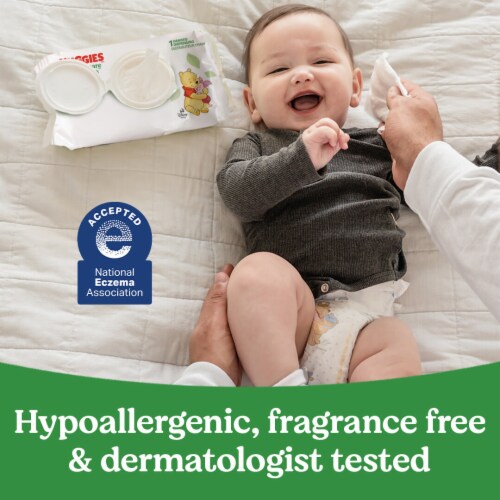 Huggies Natural Care Unscented Sensitive Baby Wipes Perspective: top