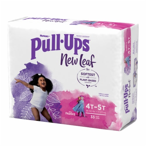 Pull-Ups New Leaf Girls' Potty Training Pants, 4T-5T (38-50 lbs) Perspective: top