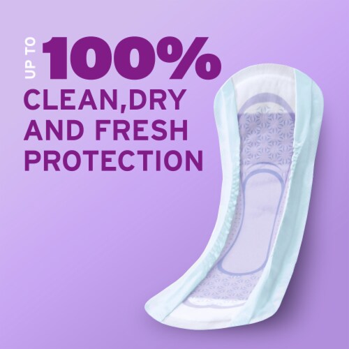 Poise Ultra Thin Incontinence Pads, 5 Drop Maximum Absorbency, Long Length Perspective: top