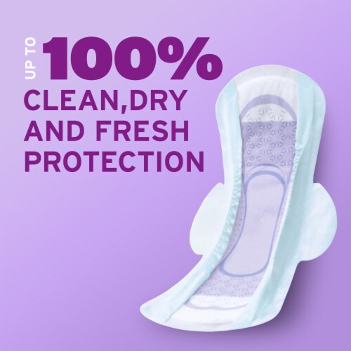 Poise Ultra Thin Postpartum Pads With Wings Light Absorbency Incontinence Pads Perspective: top