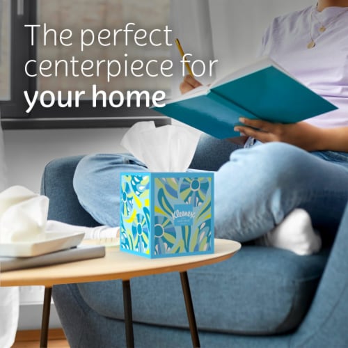 Kleenex Anti Viral Facial Tissues Cube Box Perspective: top