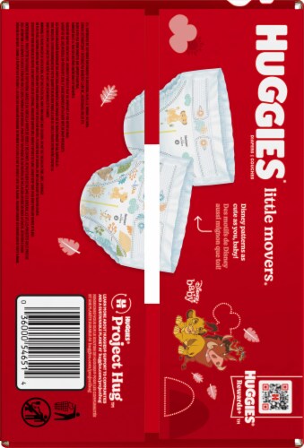 Huggies Little Movers Baby Diapers, Size 3 (16-28 lbs) Perspective: top