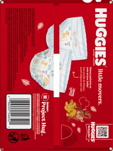 Huggies Little Movers Baby Diapers, Size 4 (22-37 lbs) Perspective: top