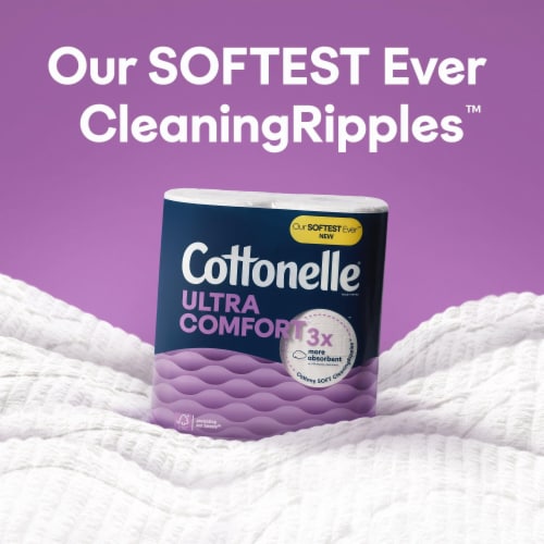 Cottonelle Ultra Comfort Strong Super Mega Roll Toilet Paper Perspective: top
