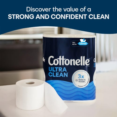 Cottonelle Ultra Clean Toilet Paper Mega Roll Perspective: top
