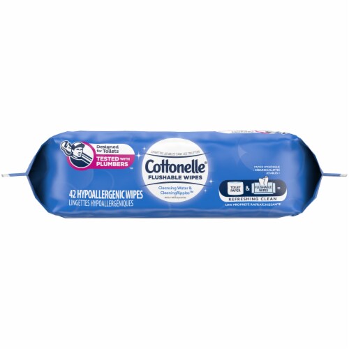 Cottonelle FreshCare Flushable Wet Wipes Perspective: top