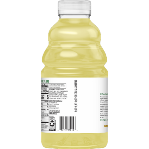 Santa Cruz Organic Zero Sugar Lemonade Perspective: top