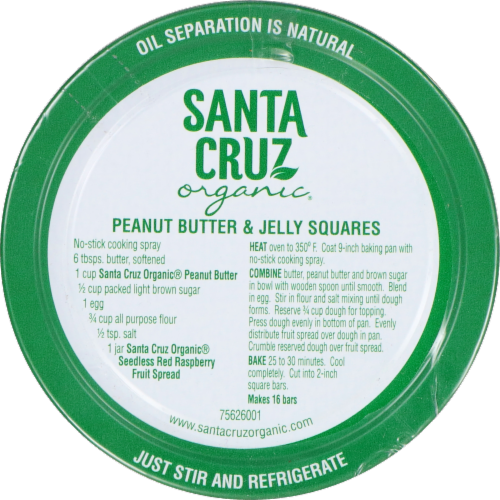 Santa Cruz Organic Crunchy Light Roasted Peanut Butter Perspective: top