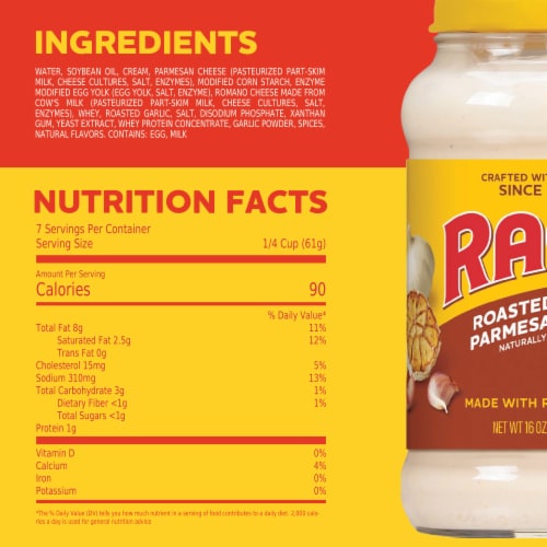 Ragu® Roasted Garlic Parmesan Sauce Perspective: top