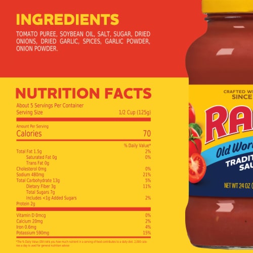 Ragu® Old World Style® Traditional Pasta Sauce Perspective: top