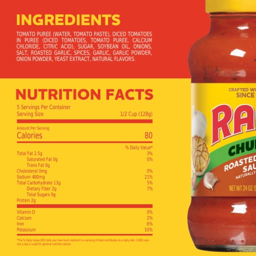Ragu Chunky Roasted Garlic Pasta Sauce Perspective: top