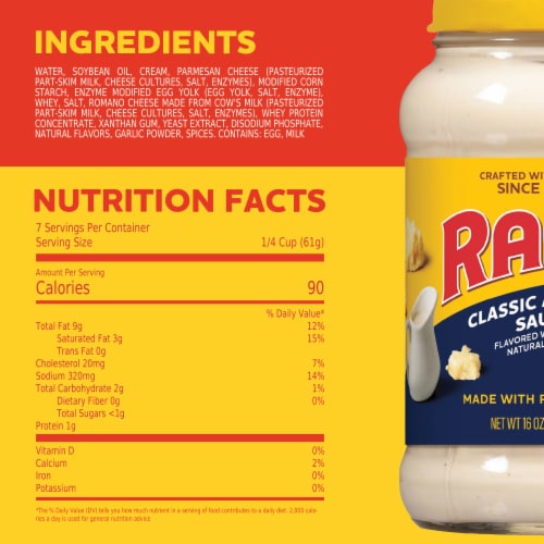 Ragu Classic Alfredo Sauce Perspective: top