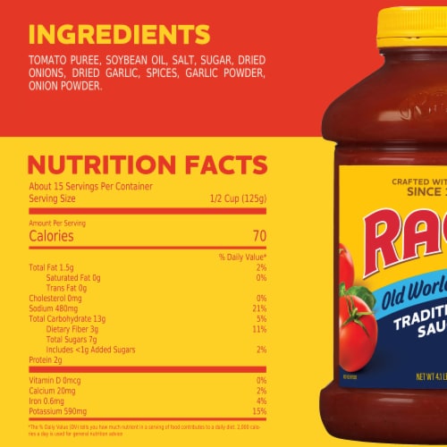 Ragu Old World Style® Traditional Pasta Sauce Perspective: top