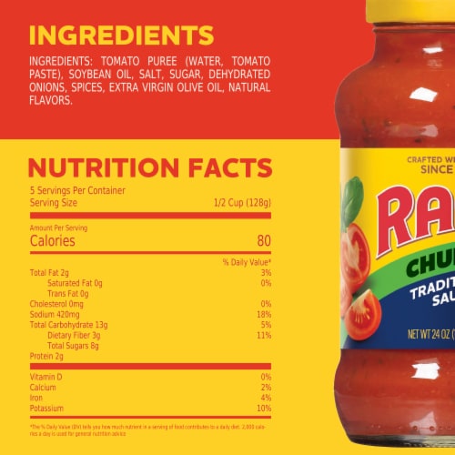 Ragu® Chunky Traditional Pasta Sauce Perspective: top
