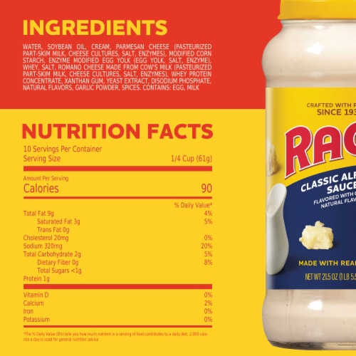 Ragu Classic Alfredo Sauce Perspective: top