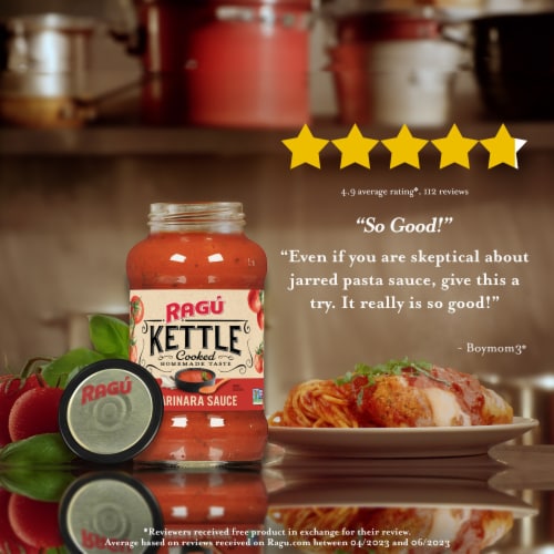 Ragu® Kettle Cooked Marinara Pasta Sauce Perspective: top