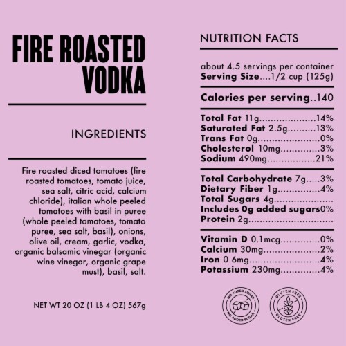 Cucina Moderna Fire Roasted Vodka Sauce Perspective: top