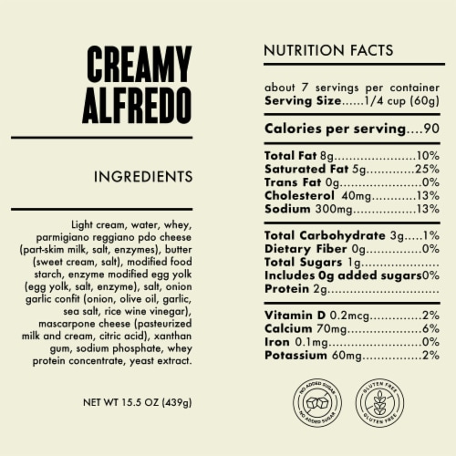 Cucina Moderna Creamy Alfredo Sauce Perspective: top