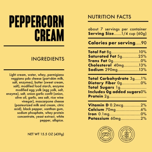 Cucina Moderna Peppercorn Cream Sauce Perspective: top