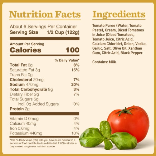 Bertolli® Garlic Vodka Pasta Sauce Perspective: top