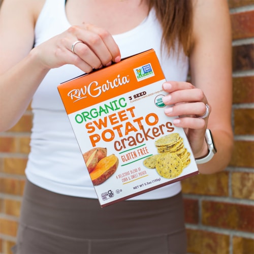 R.W. Garcia 3 Seed Sweet Potato Crackers Perspective: top