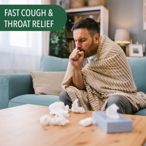 Ricola Max Cough Suppressant Throat Drops and Maximum Sore Throat Relief Honey Lemon Perspective: top