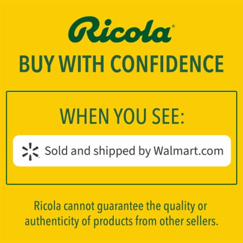 Ricola Oral Anesthetic Throat Drops and Sore Throat Relief Sugar Free Lemon Mint Perspective: top