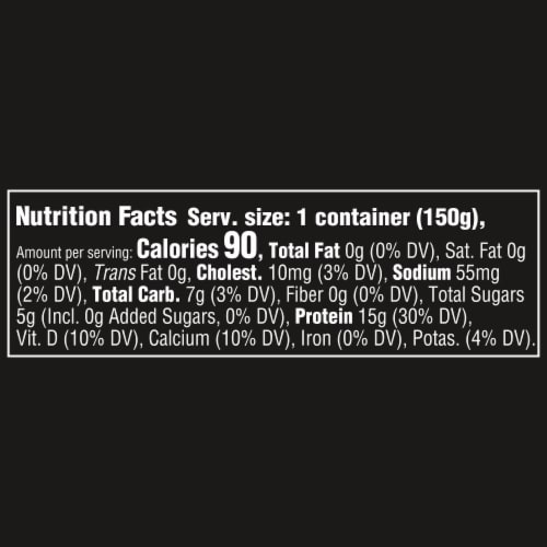 Oikos Triple Zero Strawberry Protein Nonfat Greek Yogurt Cup Perspective: top
