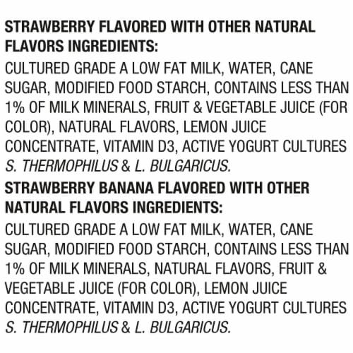 Danimals® Strawberry & Strawberry Banana Yogurt Smoothies Variety Pack Perspective: top