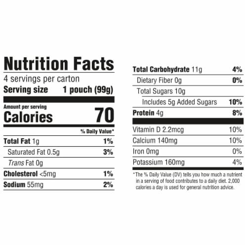 Danimals Cotton Candy Kids Low Fat Yogurt Pouches Perspective: top