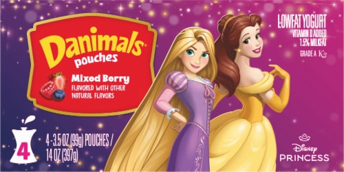 Danimals® Pouches Mixed Berry Perspective: top