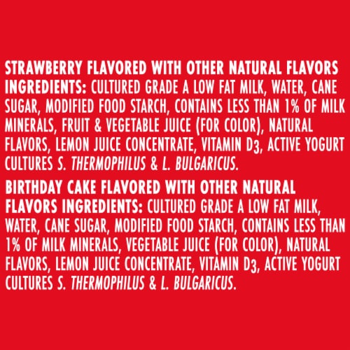 Danimals Strawberry Explosion & Birthday Cake Variety Pack Smoothies Bottle Perspective: top