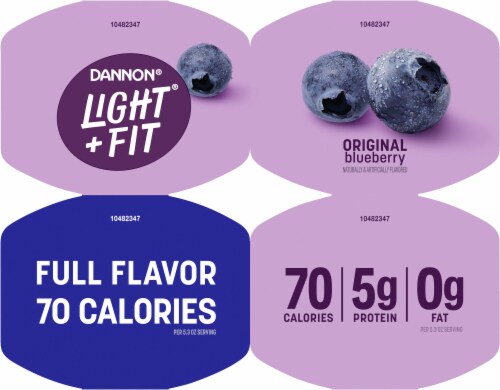Dannon® Light + Fit® Brilliant Blueberry Nonfat Yogurt Perspective: top