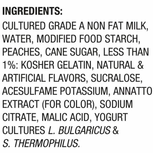 Light & Fit® Playful Peach Nonfat Yogurt Perspective: top