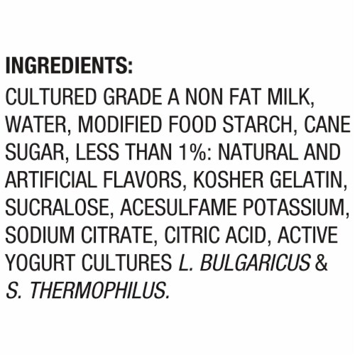 Light + Fit Nonfat Gluten-Free Vanilla Yogurt Cup Perspective: top
