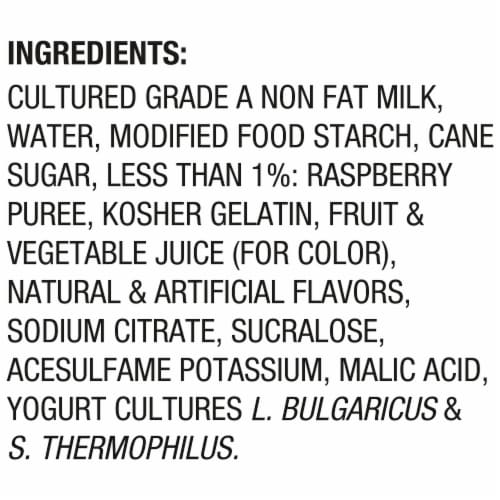 Light + Fit Nonfat Gluten-Free Raspberry Yogurt Cups Perspective: top