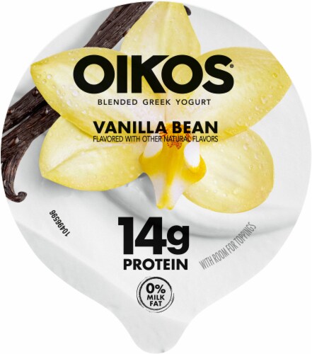 Oikos® Vanilla Bean Blended Greek Yogurt Cup Perspective: top