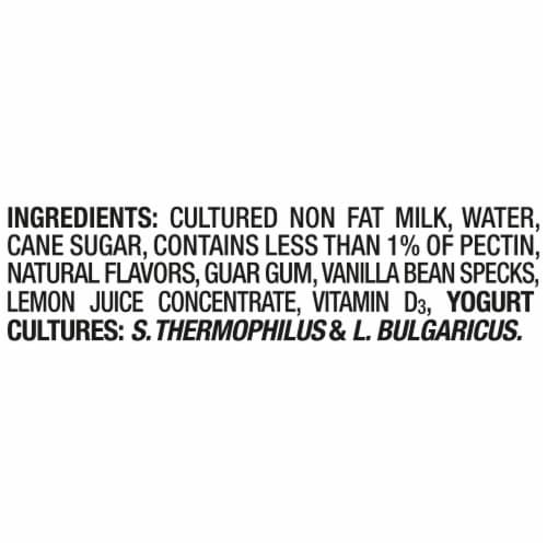 Oikos Blended Vanilla Bean Greek Nonfat Yogurt Tub Perspective: top