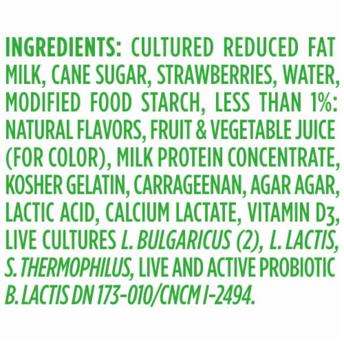 Activia Low Fat Probiotic Strawberry Yogurt Cups Perspective: top