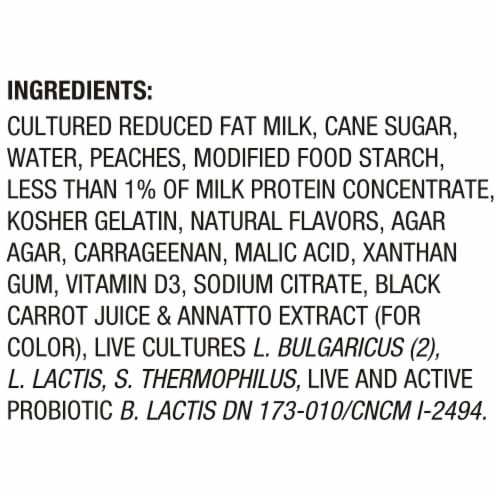 Activia Peach Probiotic Low Fat Yogurt Cups Perspective: top