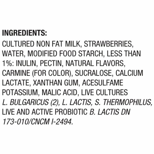 Activia Nonfat Probiotic Strawberry Yogurt Cup Perspective: top