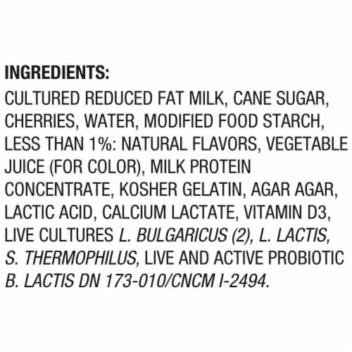 Activia Black Cherry Probiotic Low Fat Yogurt Cups Perspective: top