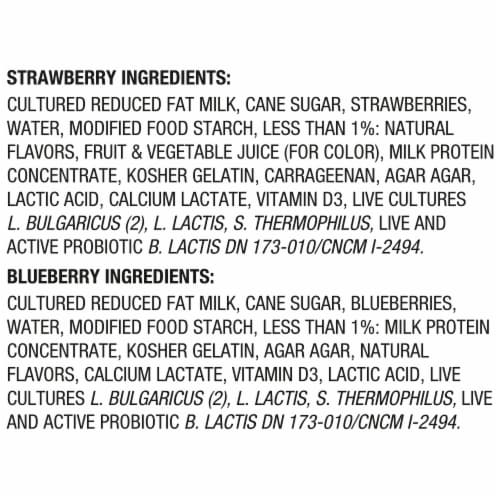 Activia Blueberry and Strawberry Probiotic Low Fat Yogurt Cups Perspective: top