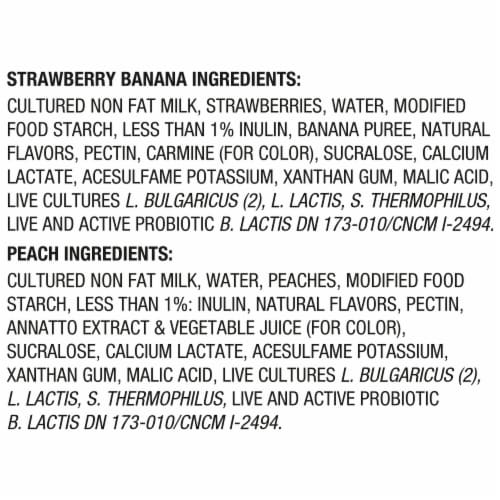 Activia® Strawberry Banana & Peach Nonfat Probiotic Yogurt Perspective: top