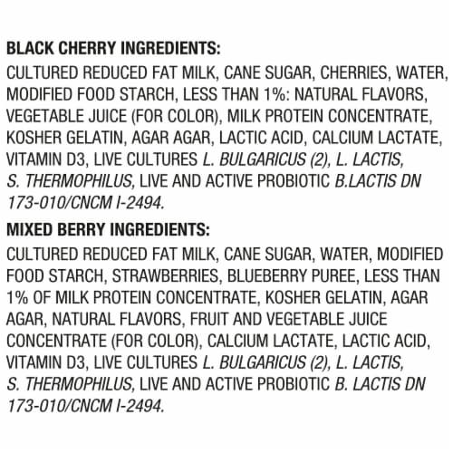 Activia Black Cherry and Mixed Berry Probiotic Low Fat Yogurt Cups, 12 ct /  4 oz - Fry's Food Stores