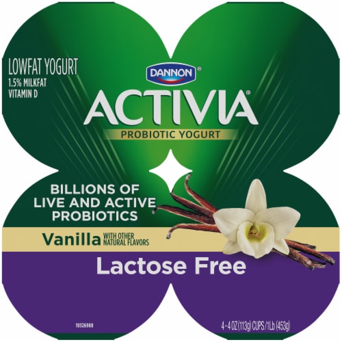 Activia® Lactose Free Vanilla Probiotic Yogurt, 4 ct / 4 oz - Kroger